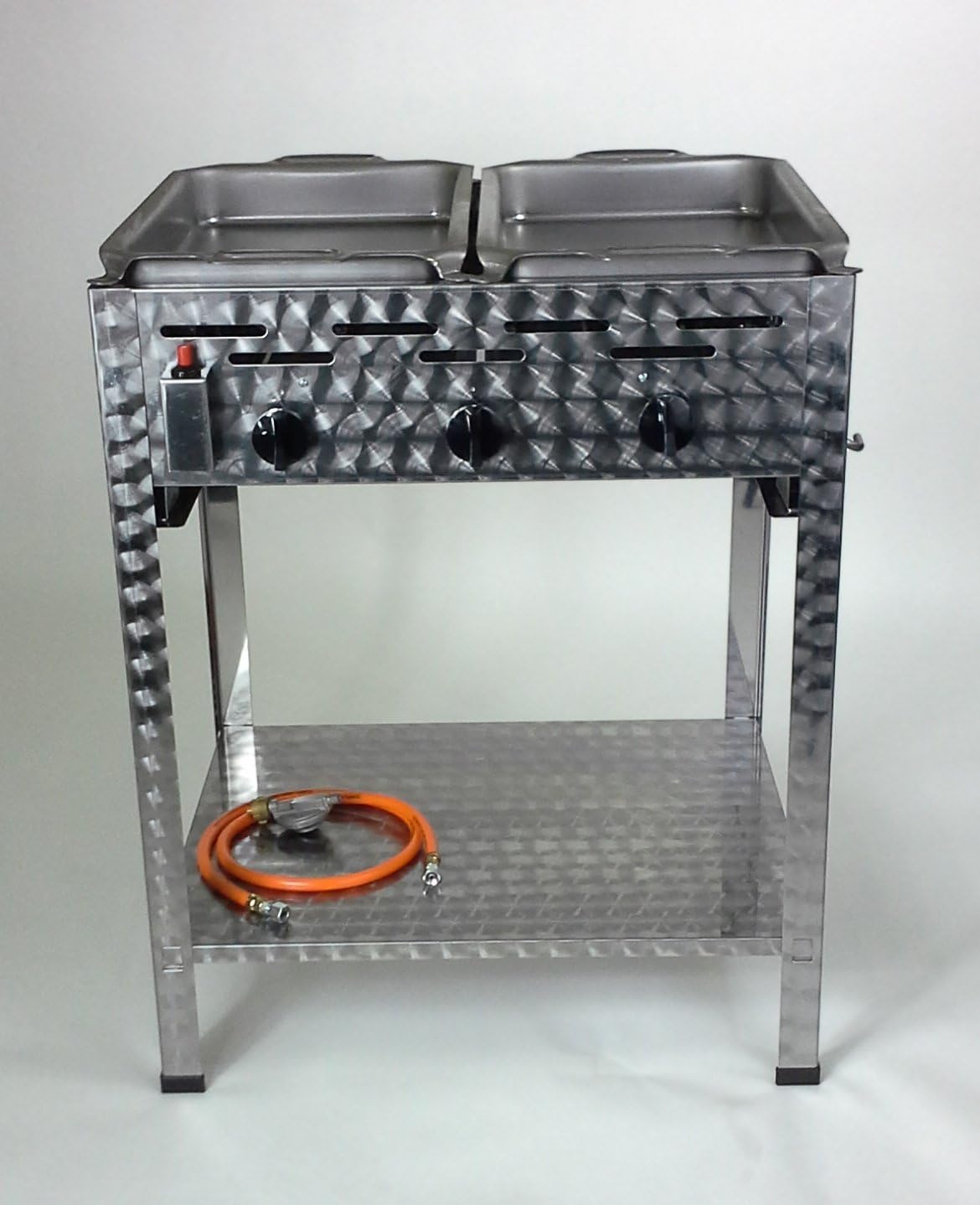 PA Gastrobräter Gasgrills, Silber/Schwarz
