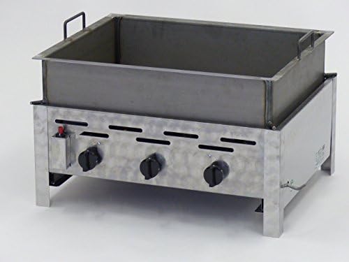 PA Gastrobräter Gasgrills, 15 cm, aus Stahl, Silber