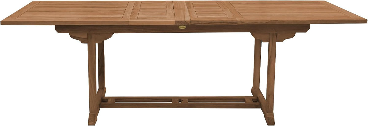 Esstisch, 100 × 200 cm, 200–300 cm, aus Massivholz, Braun, Teako Design