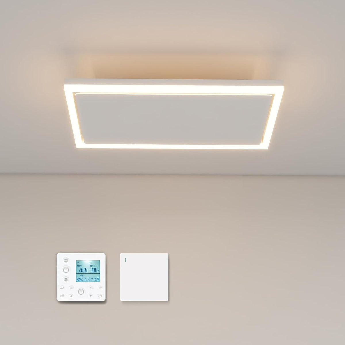 byecold Elektroheizkörper, mit LED, mit Fernbedienung, Weiß