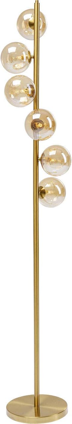 Kare Design Stehleuchte Scala Balls Standleuchten & Deckenfluter, 160 × 28 × 28 cm, aus Stahl und Glas, für das Wohnzimmer, Gold