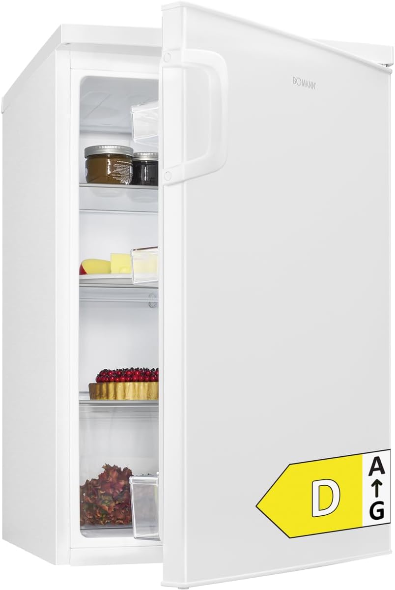 Kühlschrank, 133 L, 39 dB, 85 cm, mit LED, Weiß, Bomann
