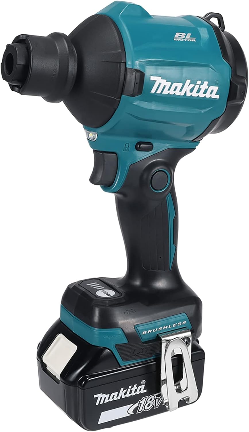 Makita DAS180RT Absauganlagen & Luftreiniger, 18 V, 5,0 Ah, bürstenlos, Schwarz/Blau