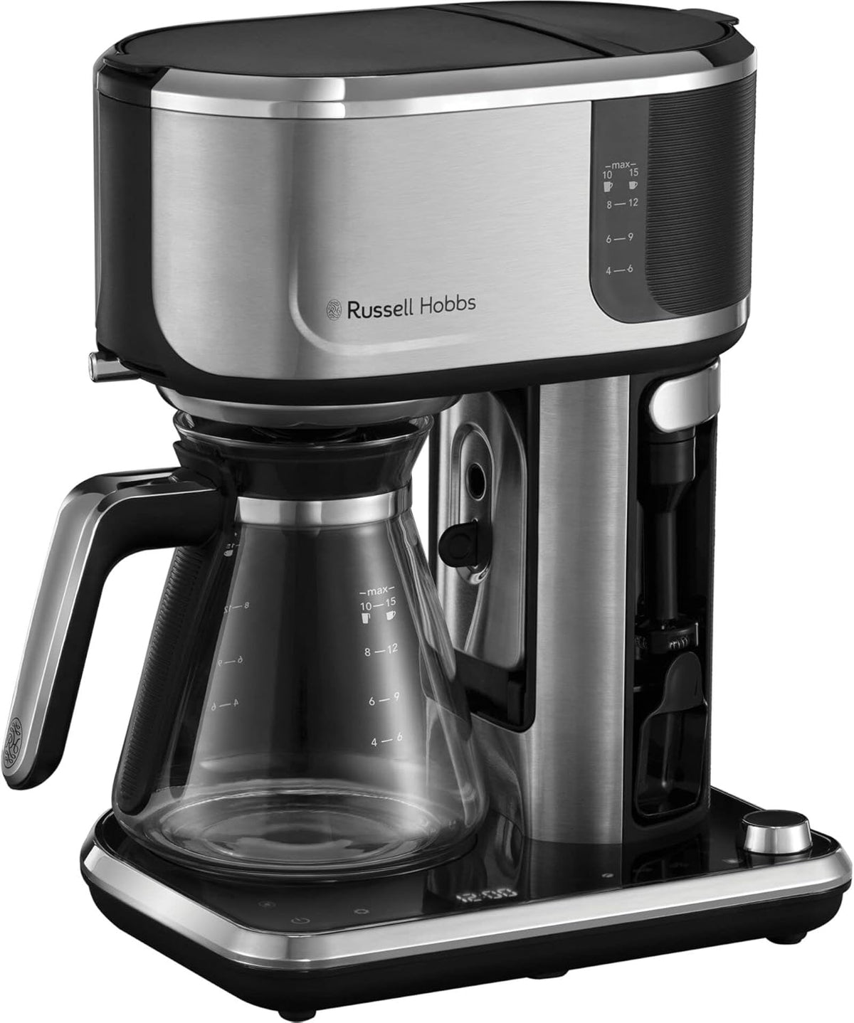 Russell Hobbs Kaffeemaschine, mit Timer, klappbar, Schwarz/Silber