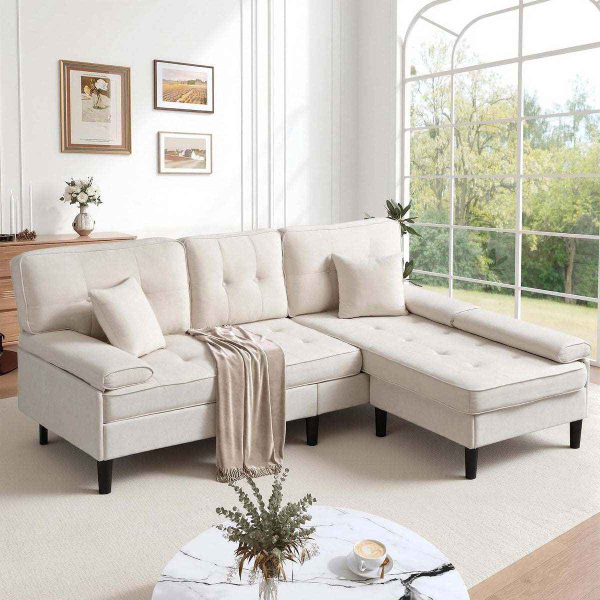 Sofa, 500 kg, für das Wohnzimmer und das Büro, Hellbeige