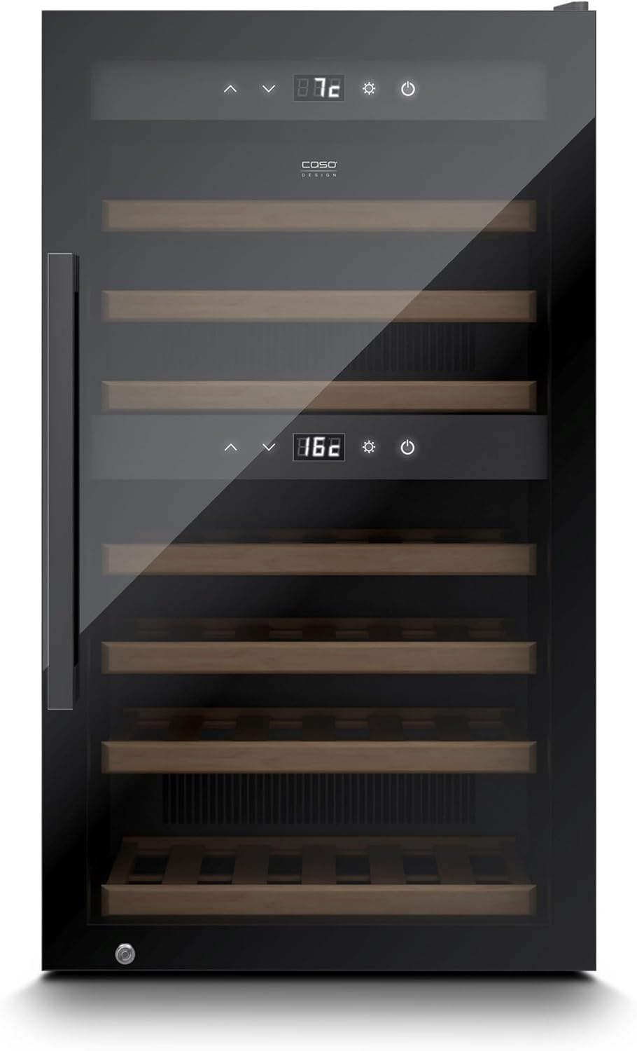 Weinkühlschrank WineExclusive 66 Smart, 20 °C, verstellbar, mit LED, mit WLAN, Schwarz, Caso