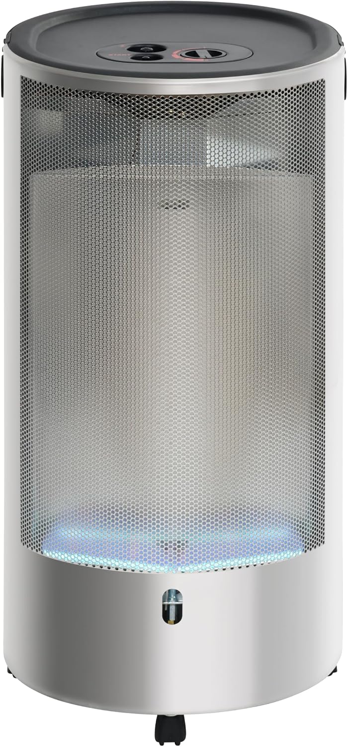 FIREFIX GH8522E Gasheizungen, aus Edelstahl und Stahl, Silber