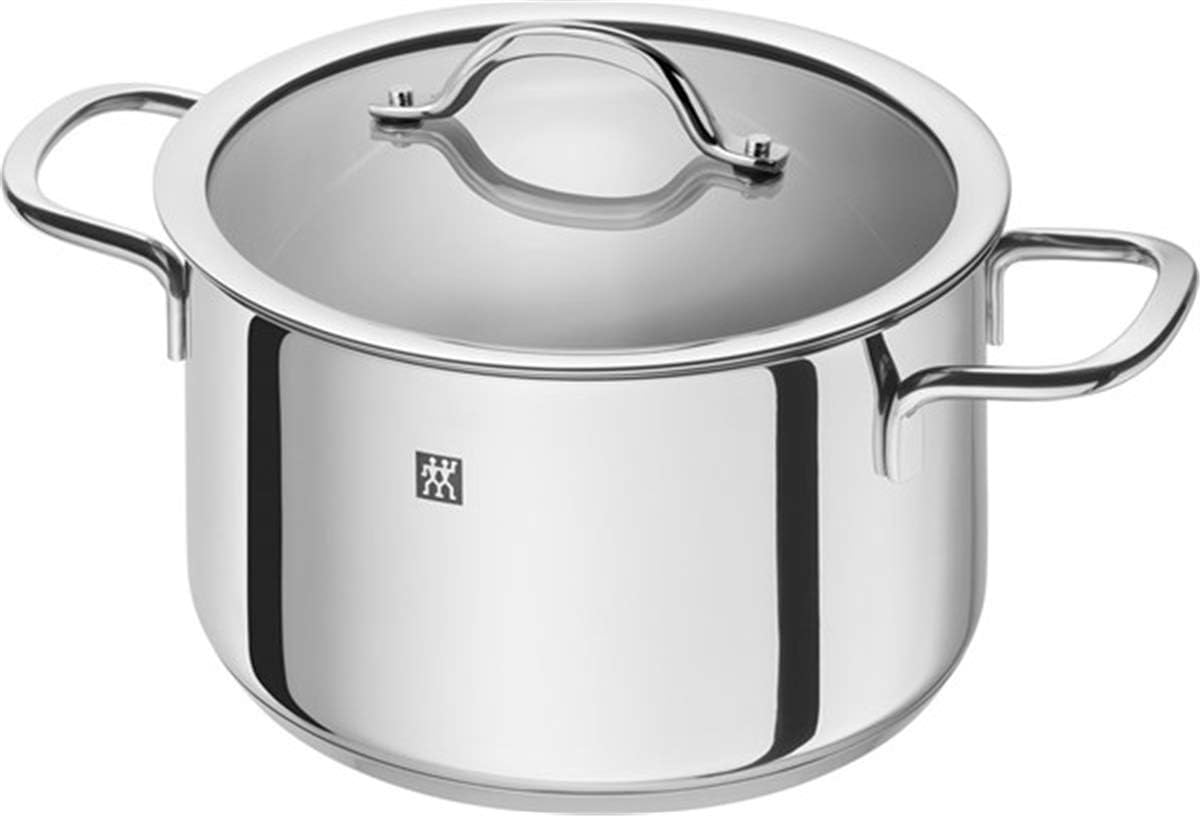 Unbekannt Topfsets, aus Edelstahl und Stahl, Silber