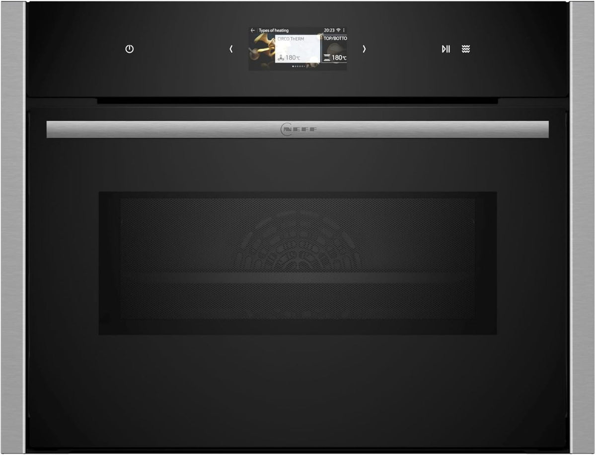 Neff C24MS31N0 Backofen, 60 × 45 cm, Schwarz/Edelstahl, aus Edelstahl und Stahl