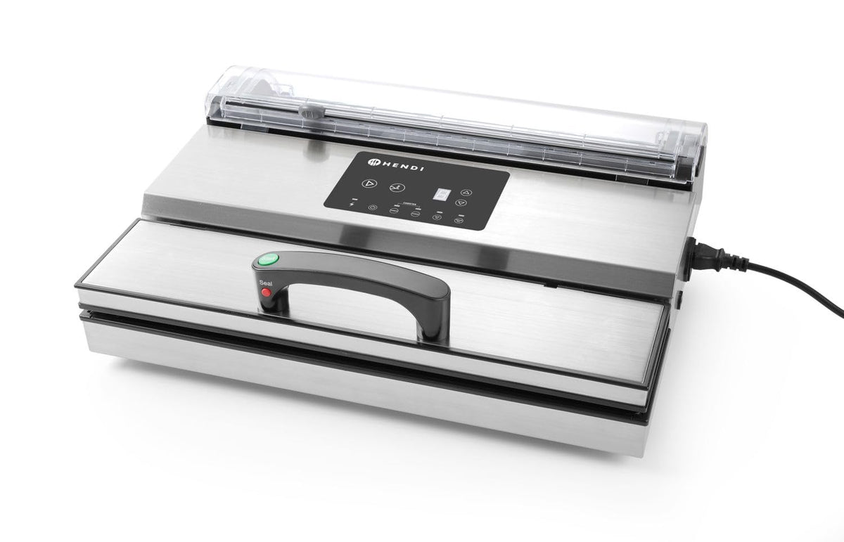 HENDI Vakuumiergerät Folienschweißgeräte, 16 l, 650 W, 230 V, aus Edelstahl und Stahl, Silber/Schwarz