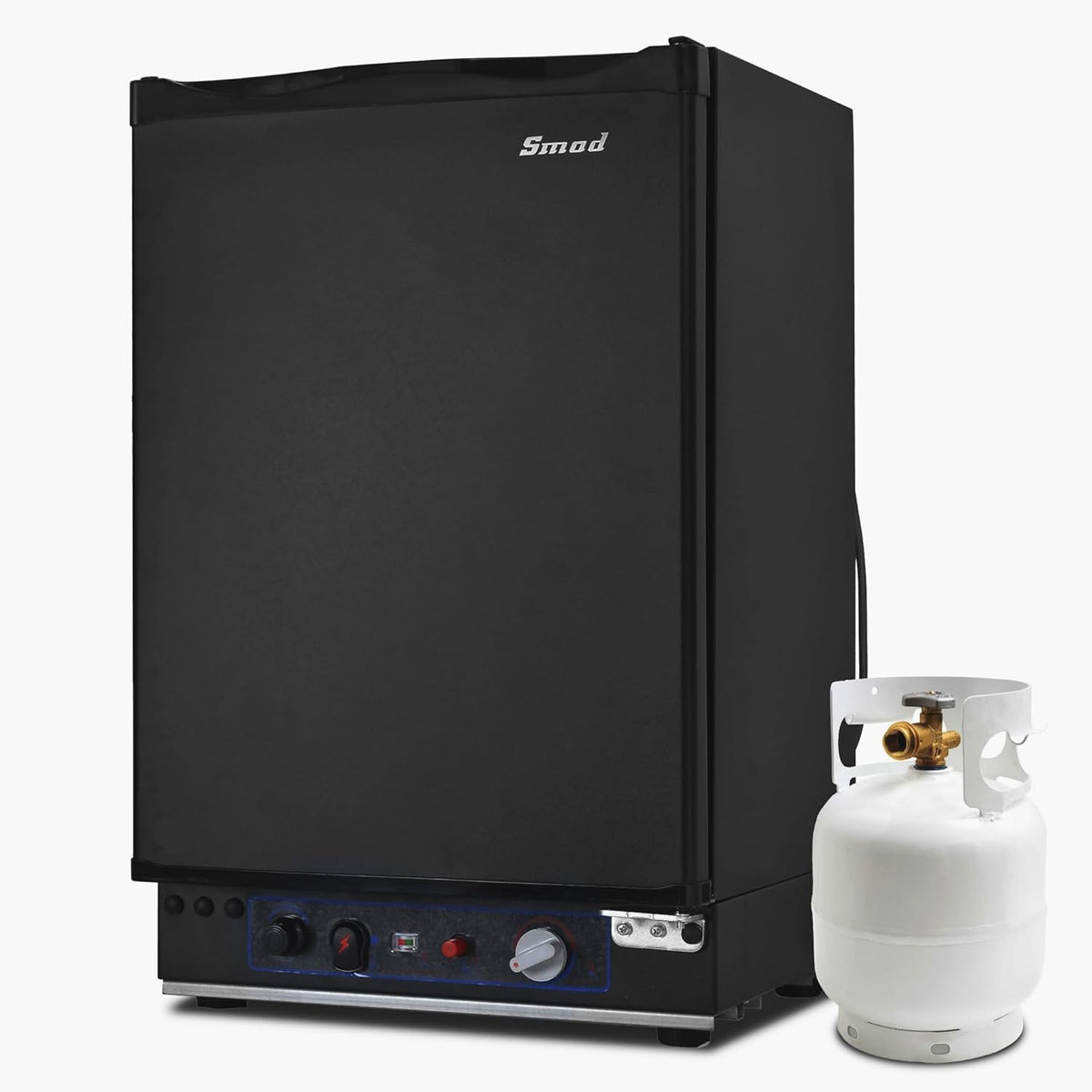 Kühlschrank Gas, 0–10°C, 40 L, 12 v, 230 v, verstellbar, für das Schlafzimmer und das Büro, Schwarz, Smad