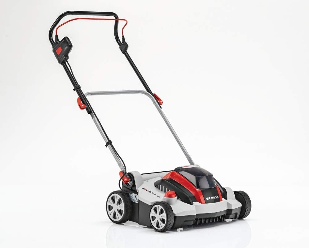 AL-KO Vertikutierer, 250 m², 36 cm, ohne Akku, klappbar, höhenverstellbar, Schwarz/Rot/Weiß