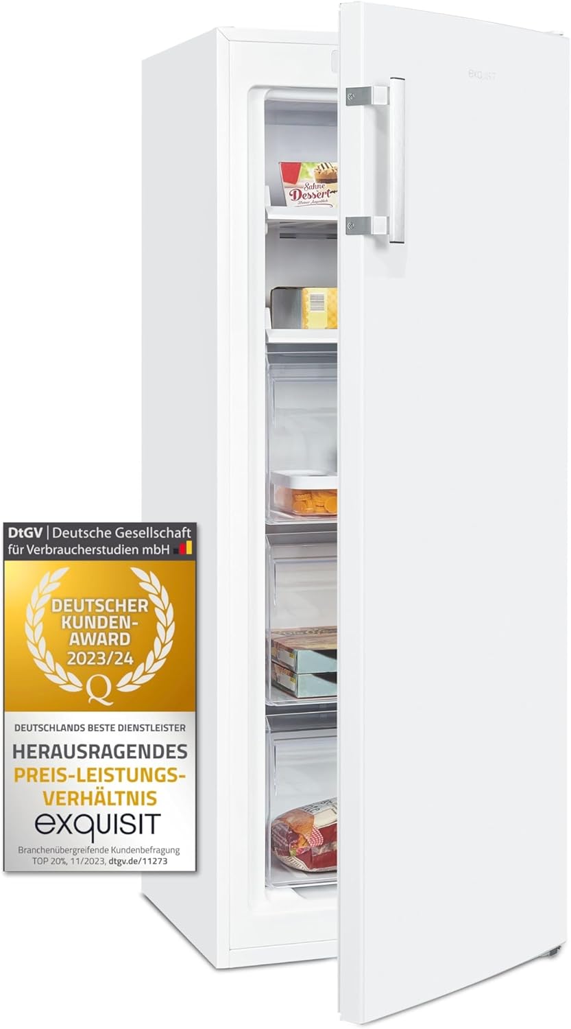 Kühlschrank GS231-NF-H-040D, NoFrost, mit LED, Weiß, Exquisit
