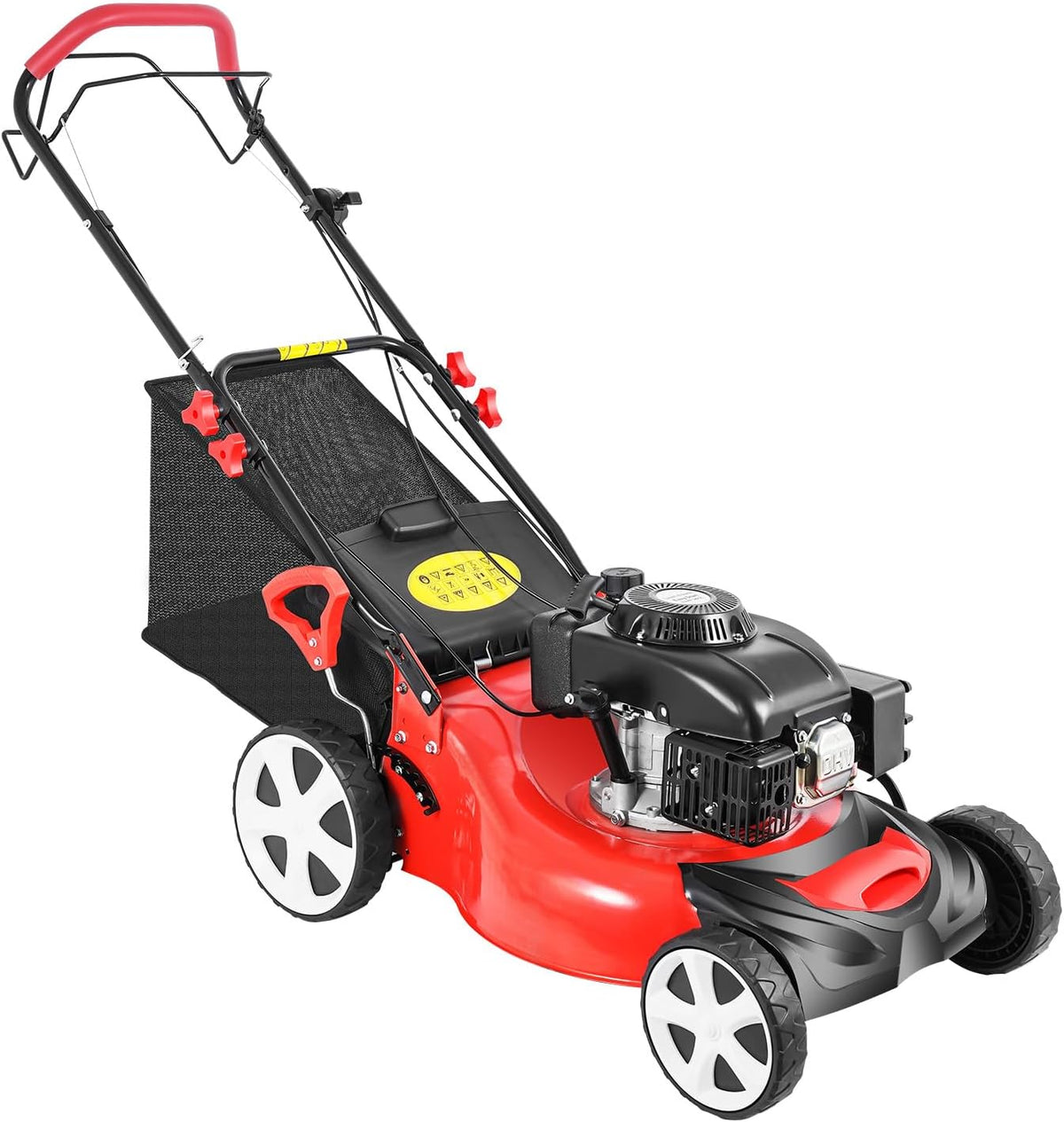 Bdneygtyr Rasenmäher, 60 L, 51 cm, Rot/Schwarz