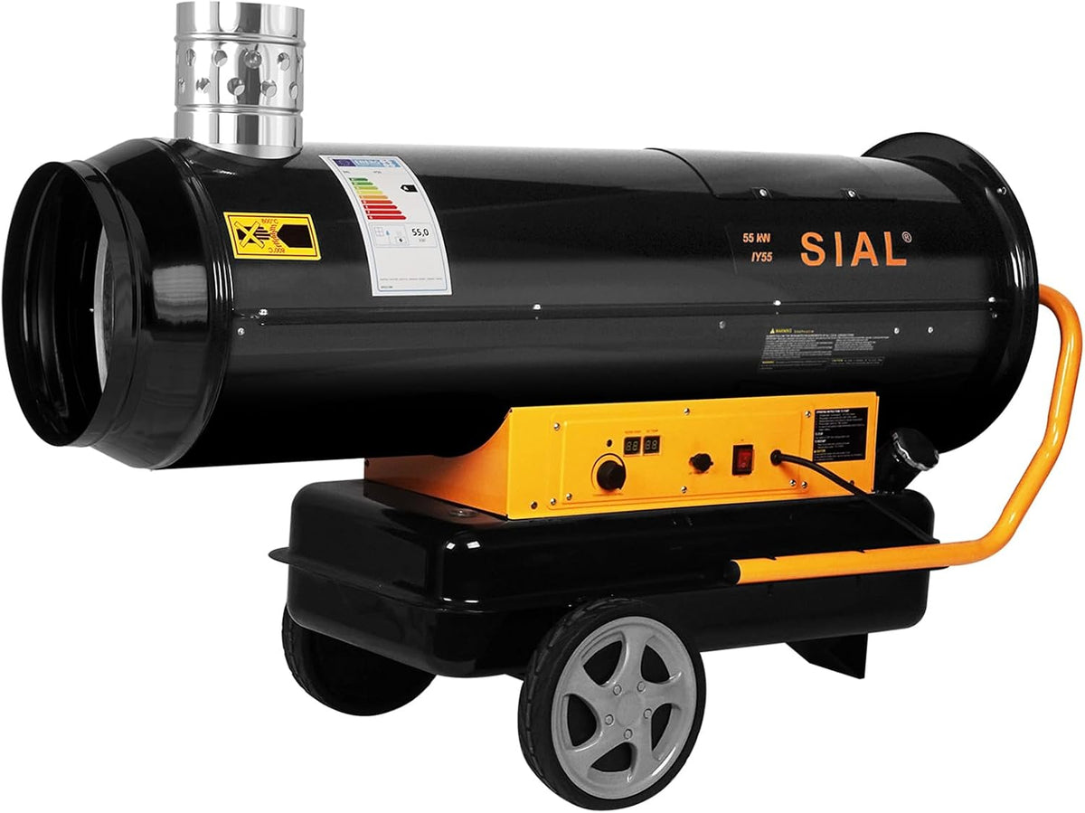 SIAL IY55 Ölheizungen, 51 L, 55 kW, 2500 m³, Schwarz/Orange/Silber