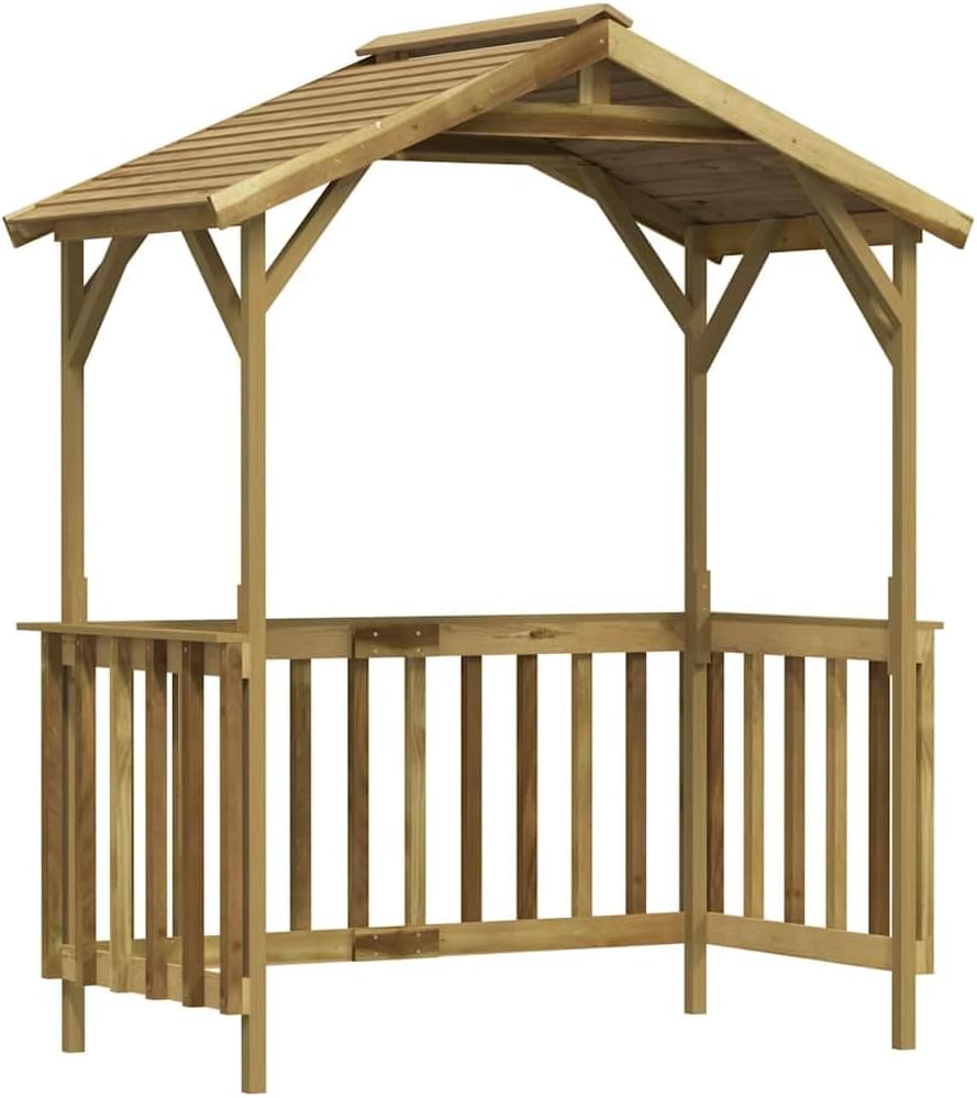 Gartenpavillon, 163,5 × 93 × 210 cm, aus Kiefernholz, Holzfarben, vidaXL
