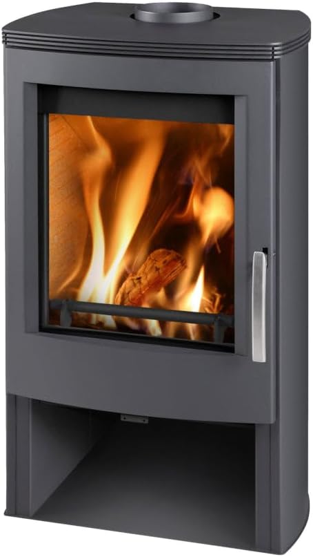 Thorma Kaminofen, 8 kW, aus Stahl, Schwarz