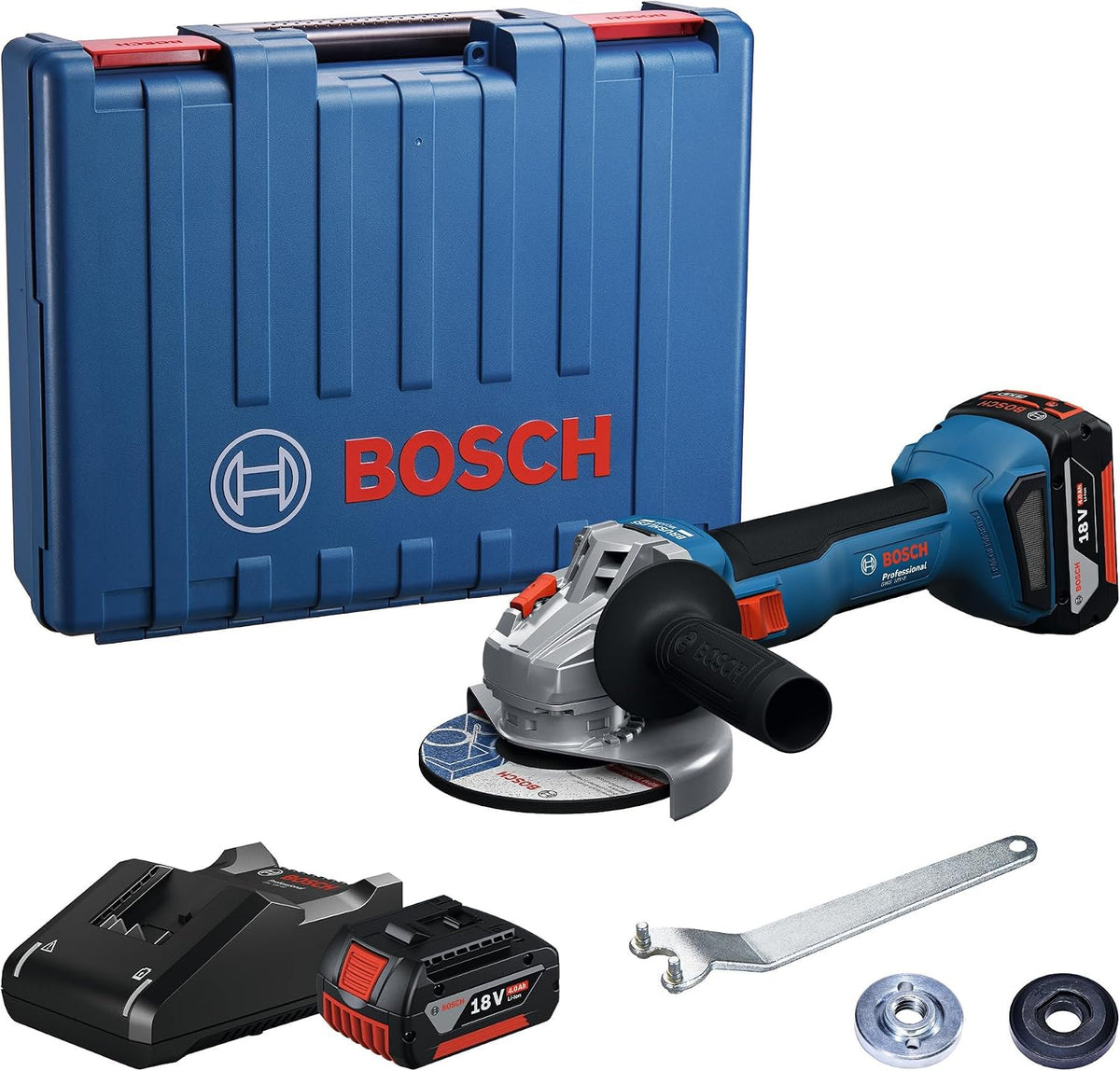 Bosch Schleifer, 18 V, Blau/Schwarz/Silber