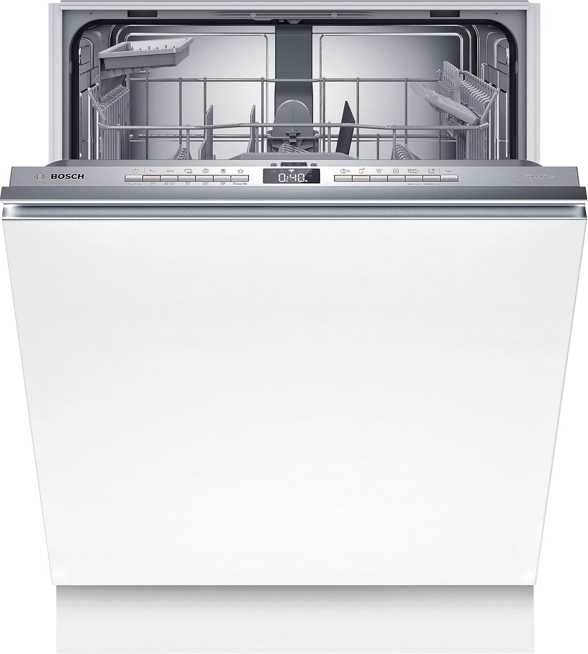 BOSCH SMV4HAX19E Geschirrspüler, 60 cm, Weiß/Silber, mit LED