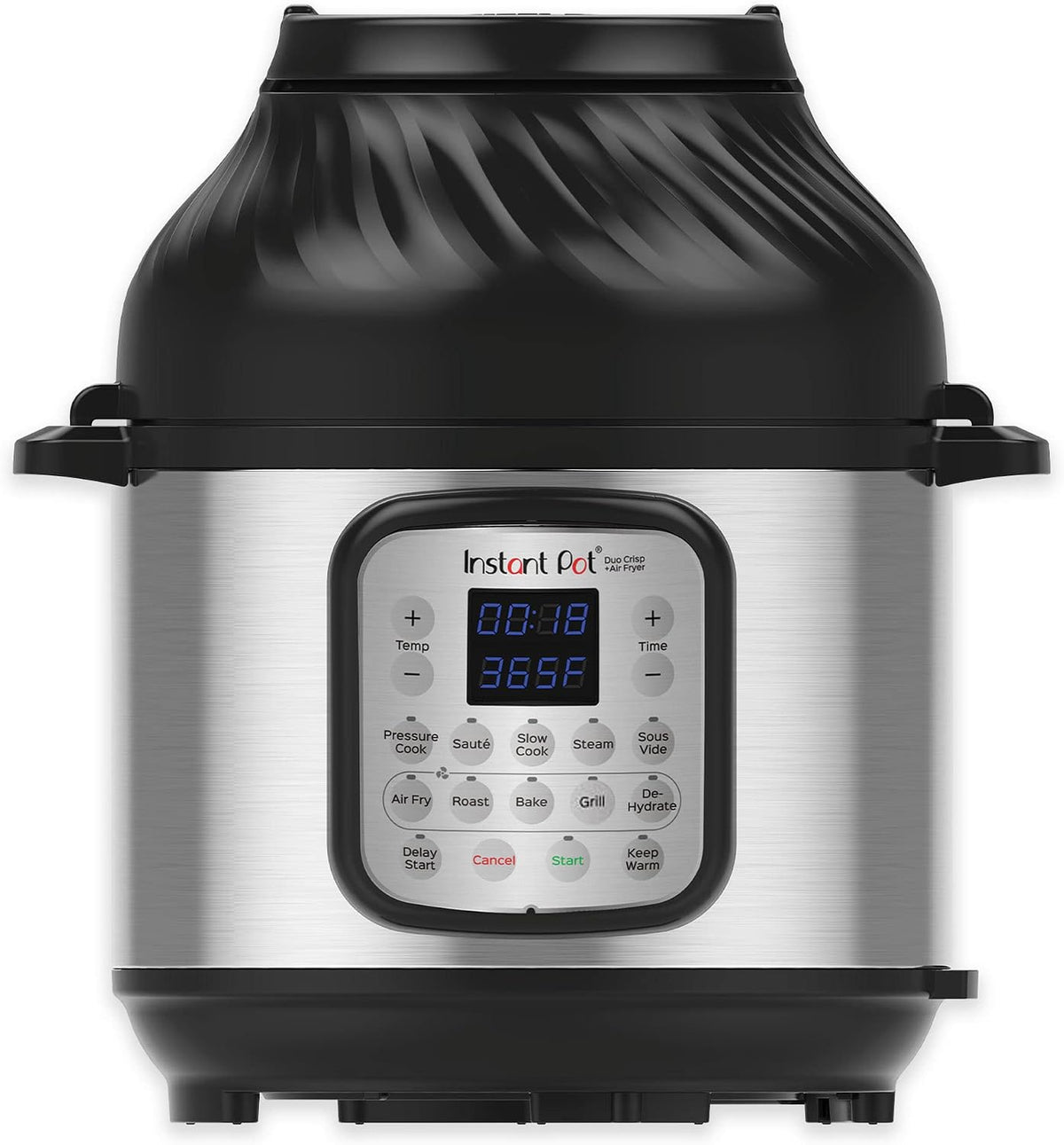 Heißluftfritteuse in-1, 7.6 L, aus Edelstahl und Stahl, Schwarz/Edelstahl, Instant Pot