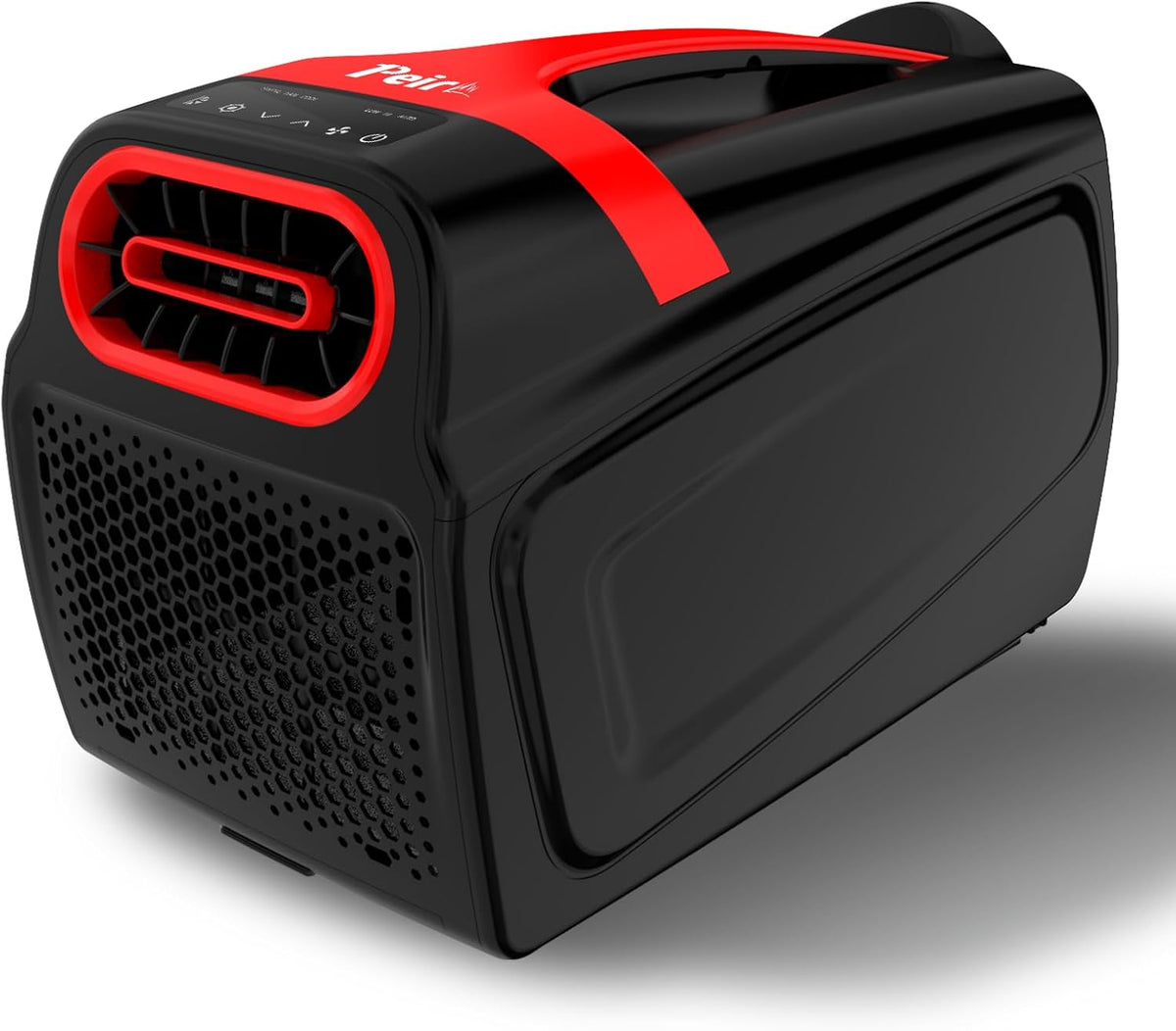 Peirhw Klimaanlage, 3500 BTU, verstellbar, mit LED, für Camping, Schwarz/Rot