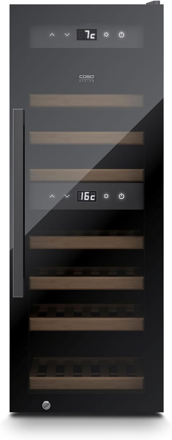 Weinkühlschrank WineExclusive 38 Smart, 20 °C, verstellbar, mit LED, mit WLAN, Schwarz, Caso