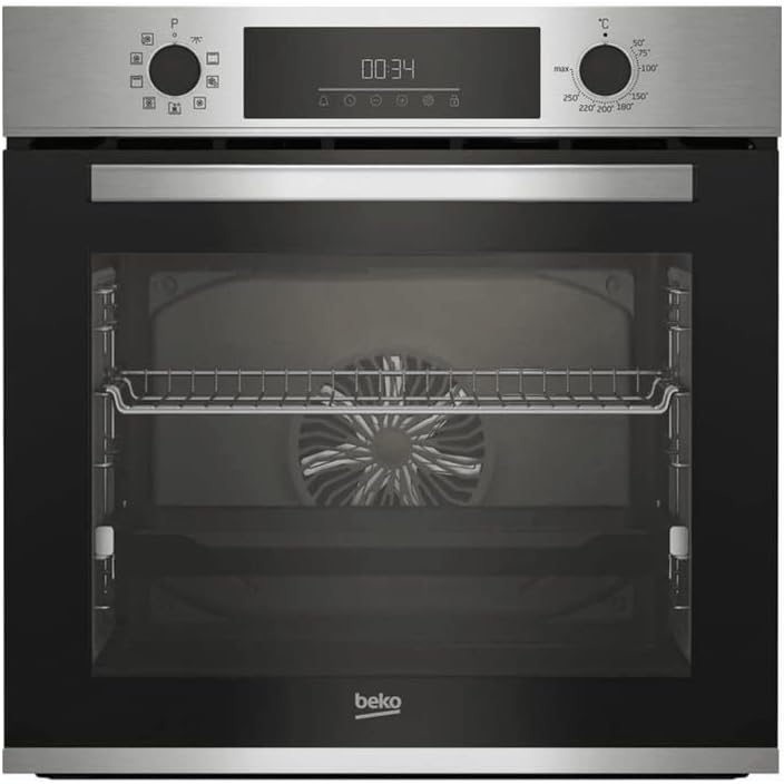 Beko BBIM12300XCE Backofen, 72 l, 60 cm, Schwarz/Edelstahl, aus Edelstahl und Stahl