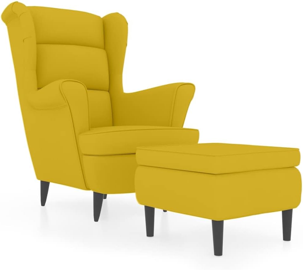 vidaXL Sessel, für das Wohnzimmer, Senfgelb