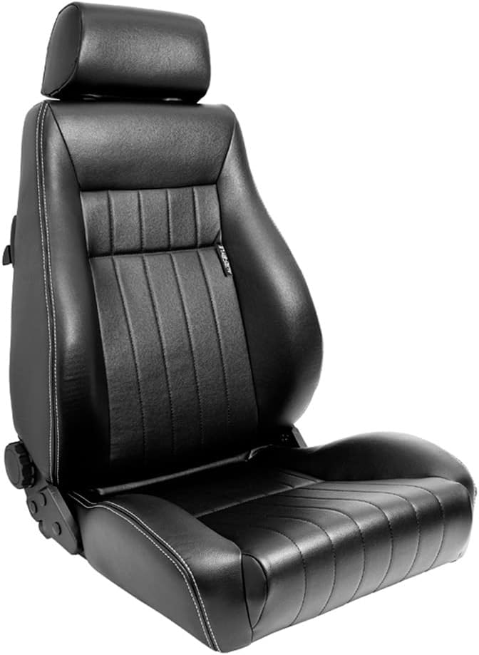 AUTO-STYLE Sitze, verstellbar, aus Kunstleder und Leder, Schwarz/Silber