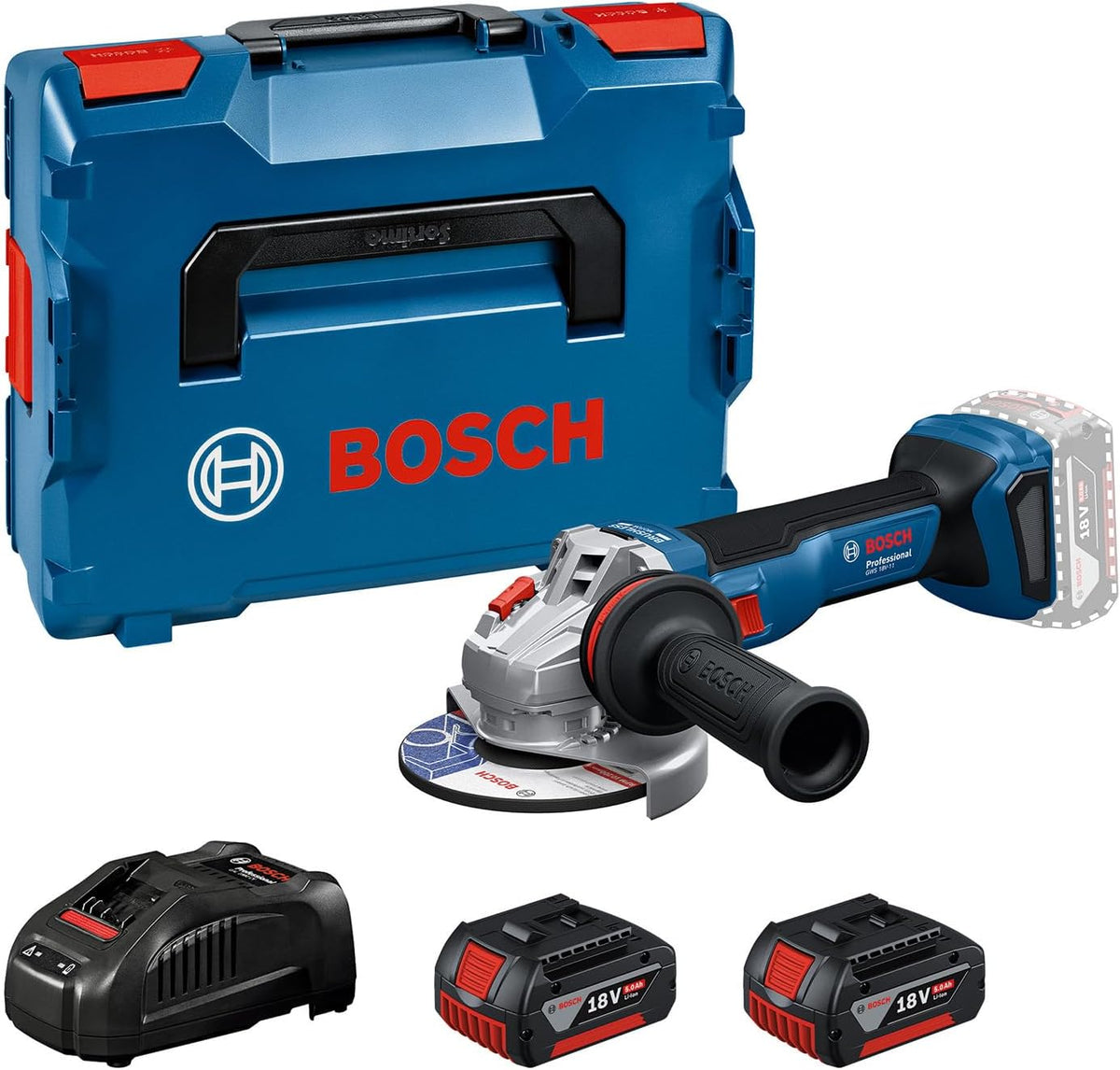 Bosch Schleifer, 18 V, Blau/Schwarz/Rot