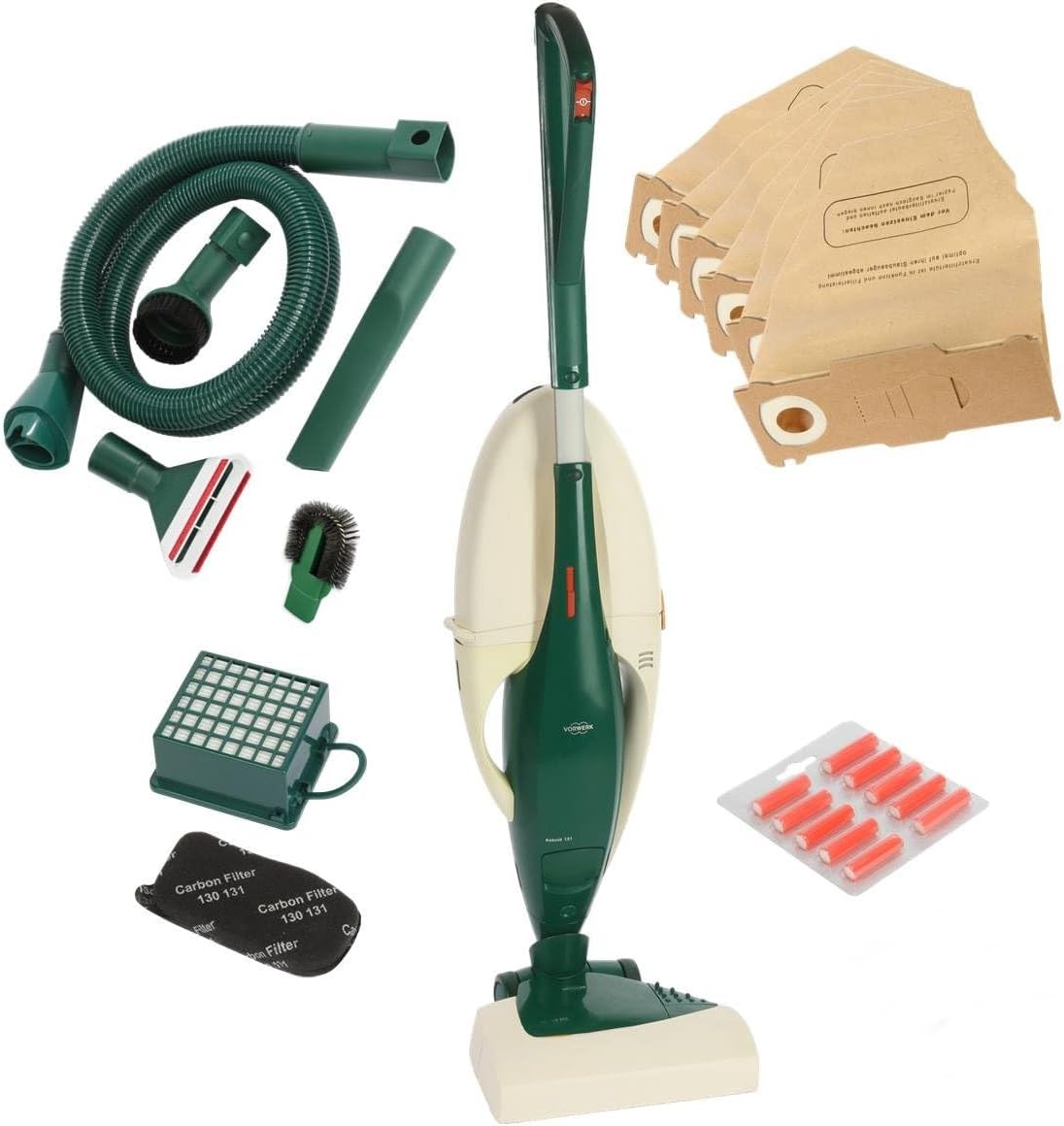 Staubsauger, mit USB, Grün/Beige