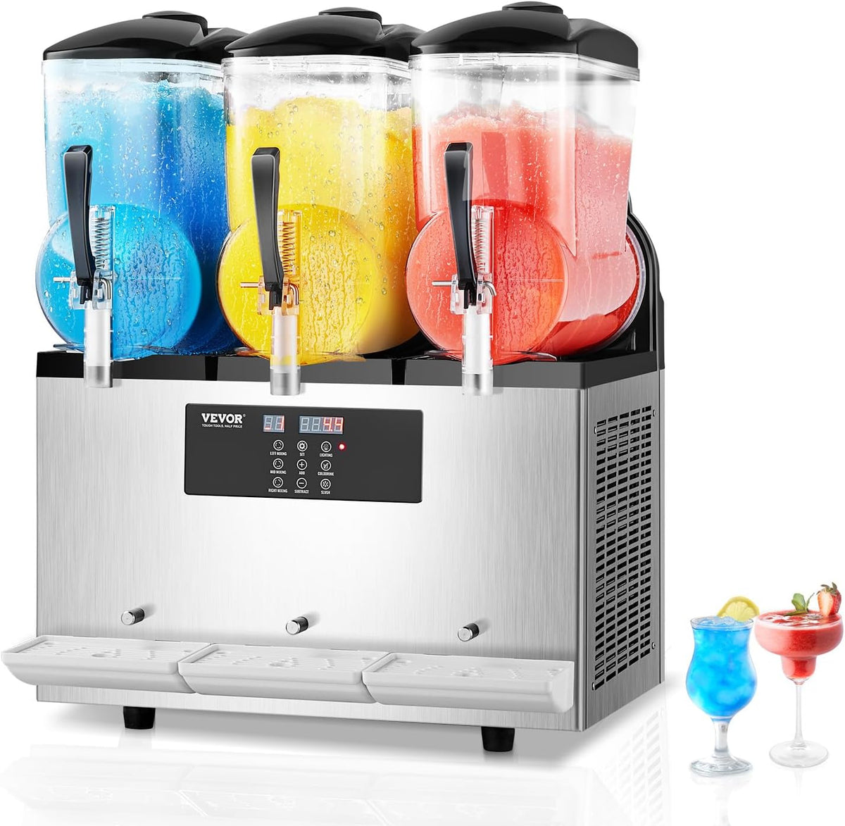 VEVOR Gerätehaus, 12 L, verstellbar, aus Edelstahl und Stahl, Blau/Gelb/Rot/Schwarz/Silber