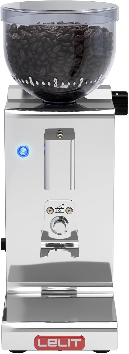 Lelit PL044MMT Elektrische Propellermühlen, 38 mm, aus Edelstahl und Stahl, Silber