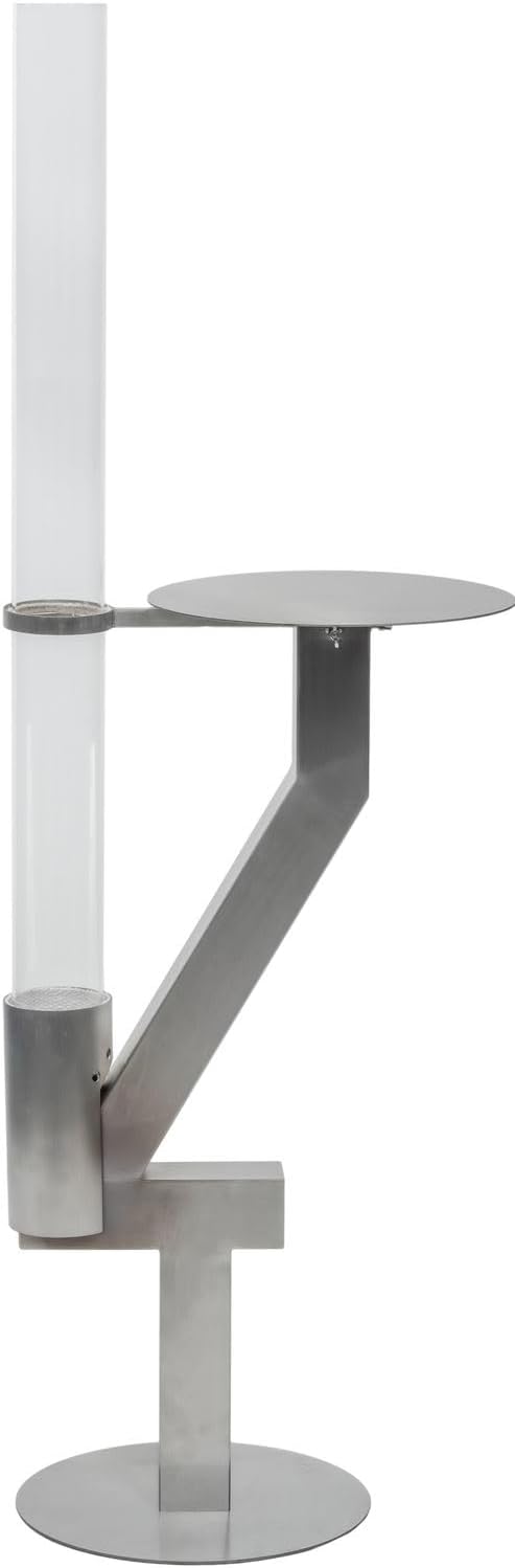 Pelletofen Pelletfackel/Feuerrohr, Silber, Grillfürst
