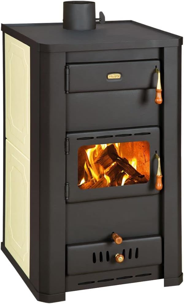 BALKAN ENERGY S3 Kaminofen, 26 kW, 134, Schwarz/Beige
