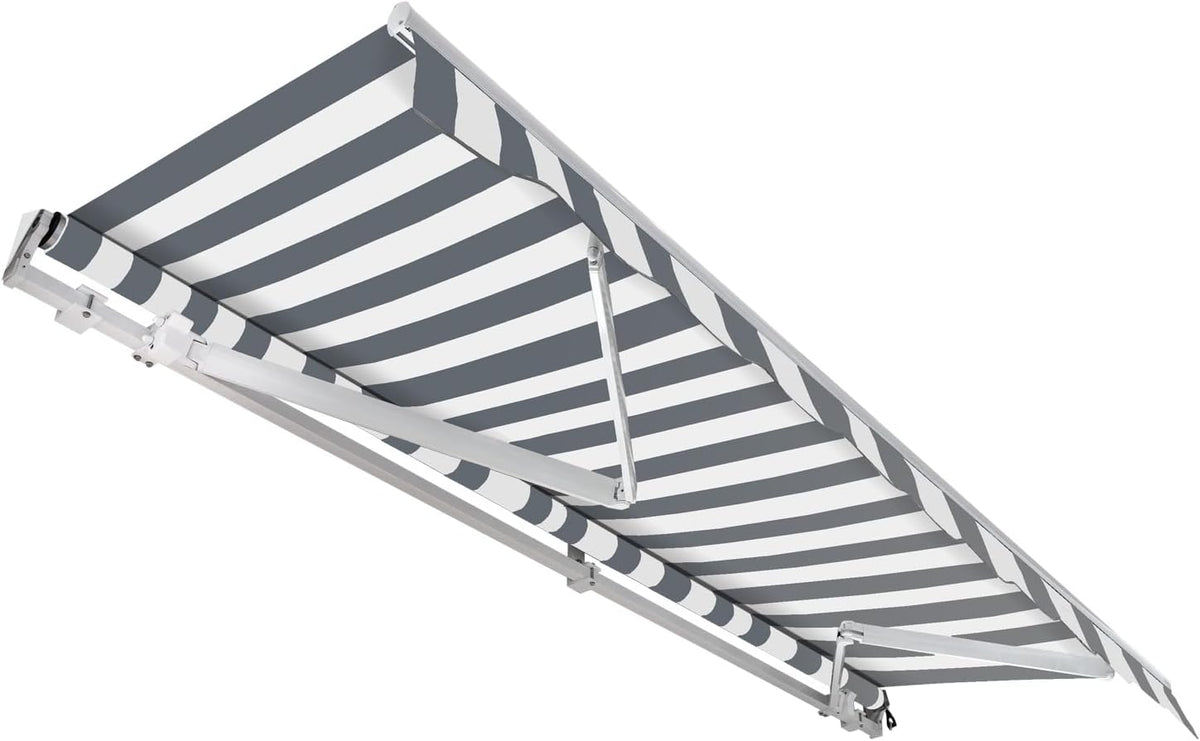 Wiltec Markisen, 3 × 2,5 m, wasserdicht, verstellbar, Anthrazit/Weiß