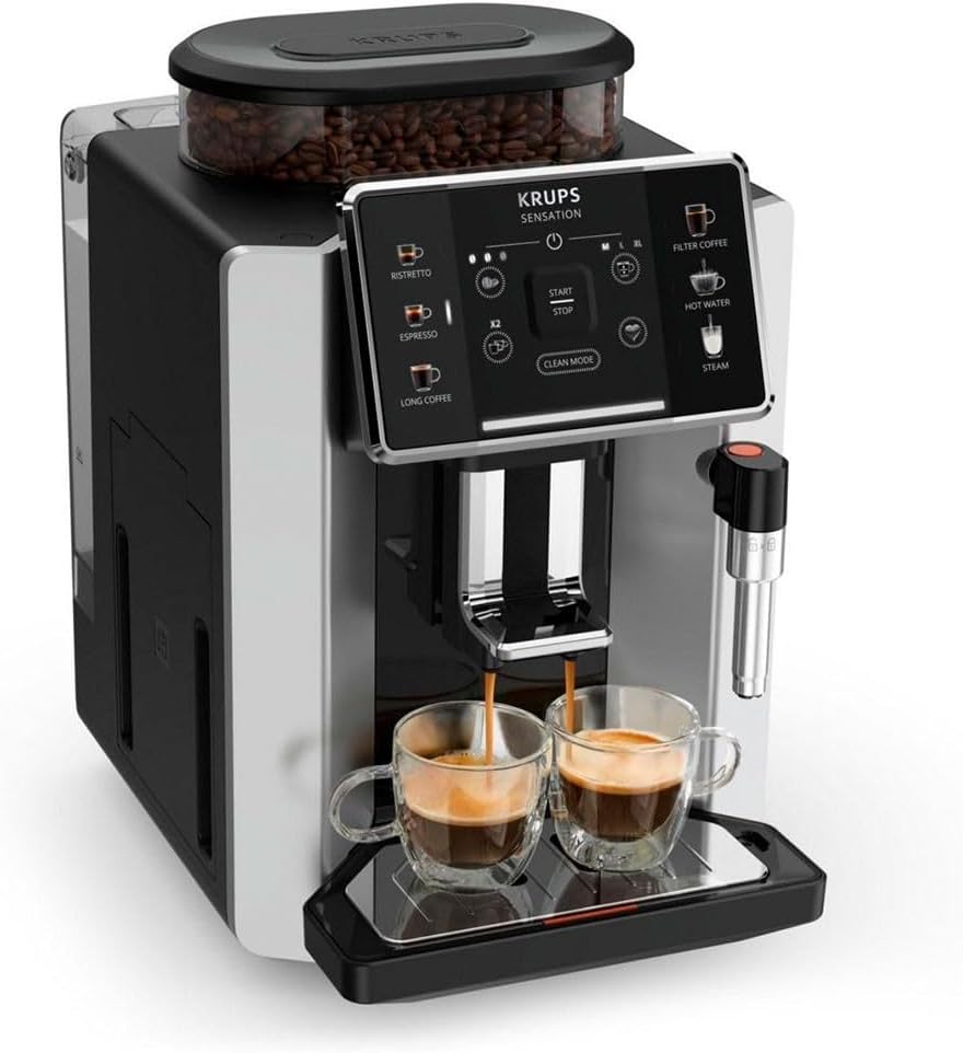 Kaffeemaschine EA910E10, 1450 W, Schwarz/Silber, KRUPS