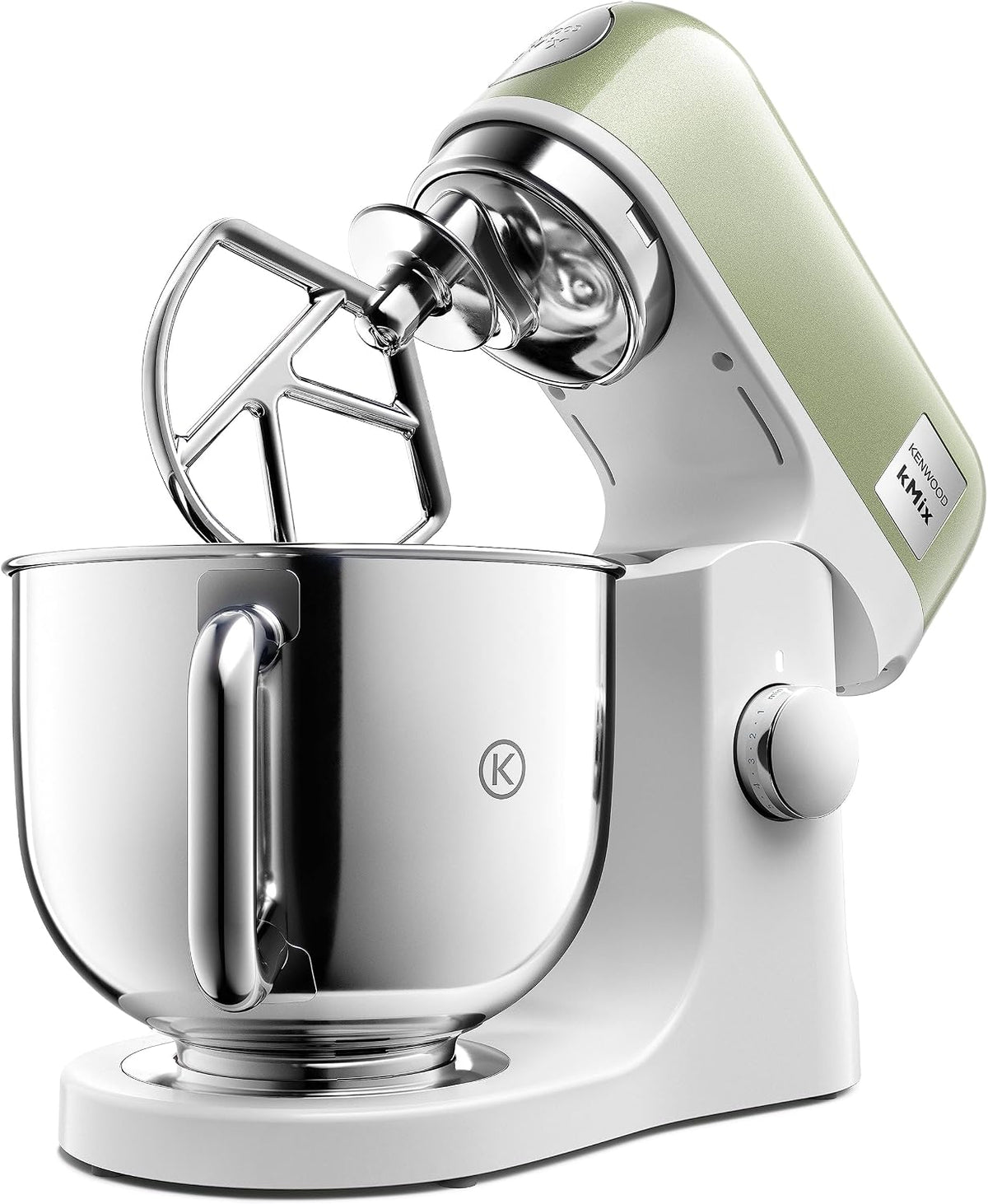 Kenwood kMix Küchenmaschine KMX760GR Küchenmaschine, 5 l, für die Küche, aus Edelstahl und Stahl, Grün Metallic/Weiß