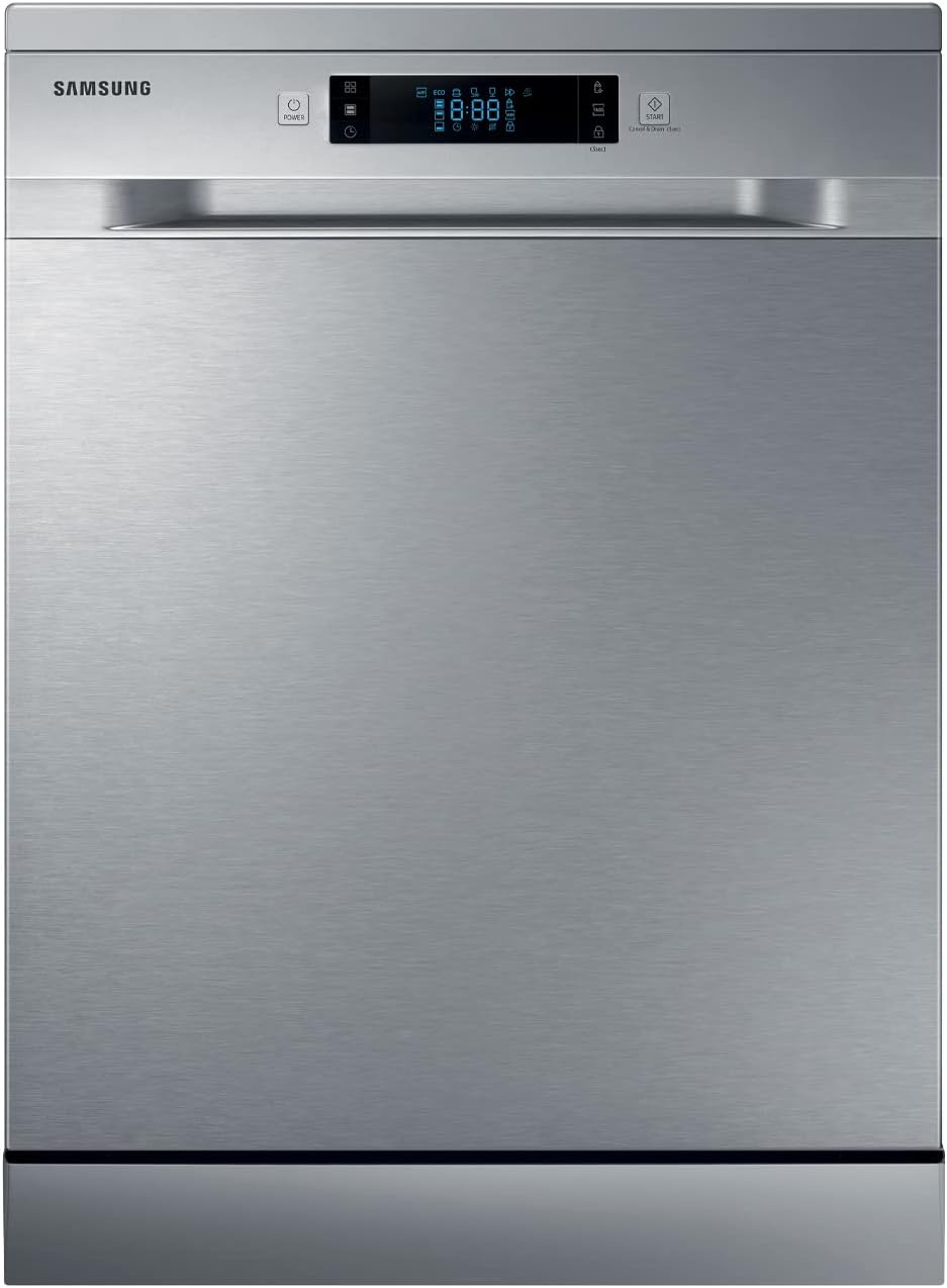 Samsung DW60M6050FS Geschirrspüler, 60 cm, mit LED, Silber, aus Edelstahl und Stahl