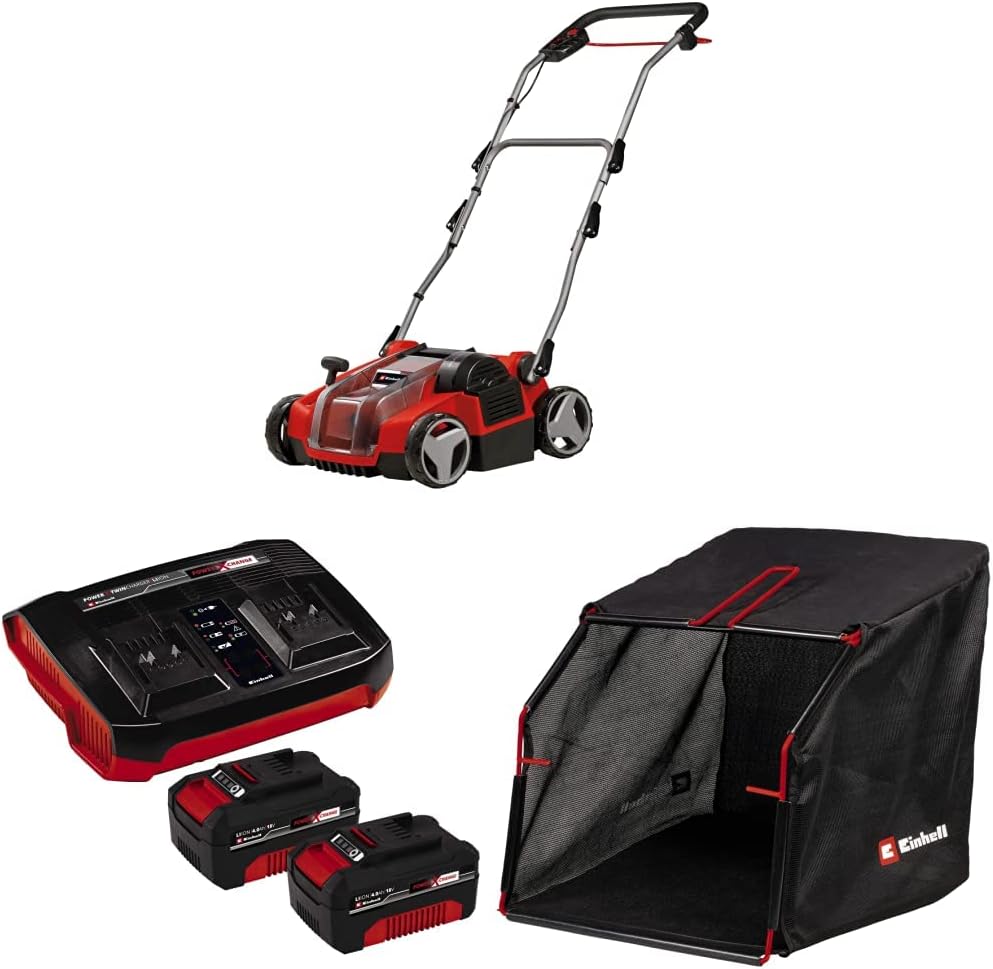 Einhell Vertikutierer, 36 V, 4,0 Ah, 35 cm, Rot/Schwarz