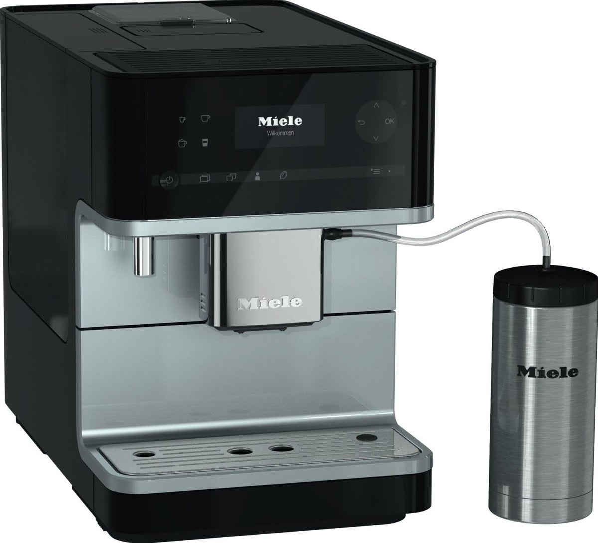 Miele 10516200 cm 6350 Nr Kaffeevollautomat, Schwarz/Silber