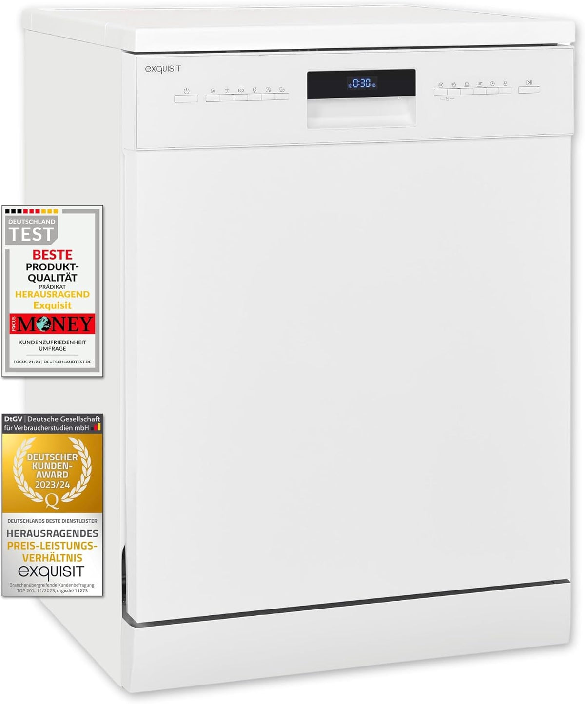 Geschirrspüler GSP9614-030B, 60 cm, Weiß, Exquisit
