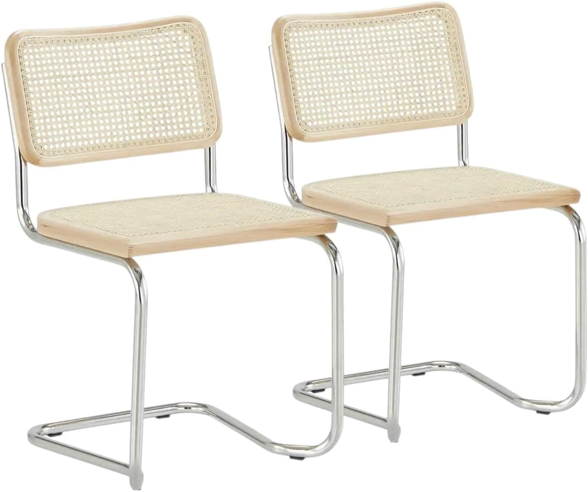 Hometrends Esszimmerstühle, 47 × 82 × 50 cm, Beige/Silber
