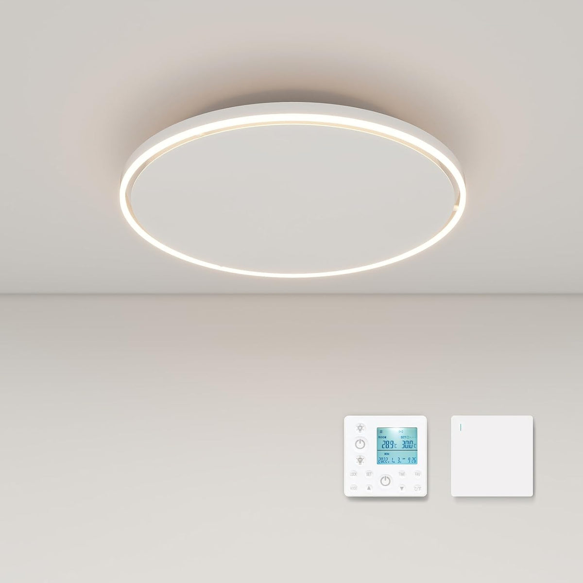 Elektroheizkörper, mit LED, mit Fernbedienung, Weiß, byecold