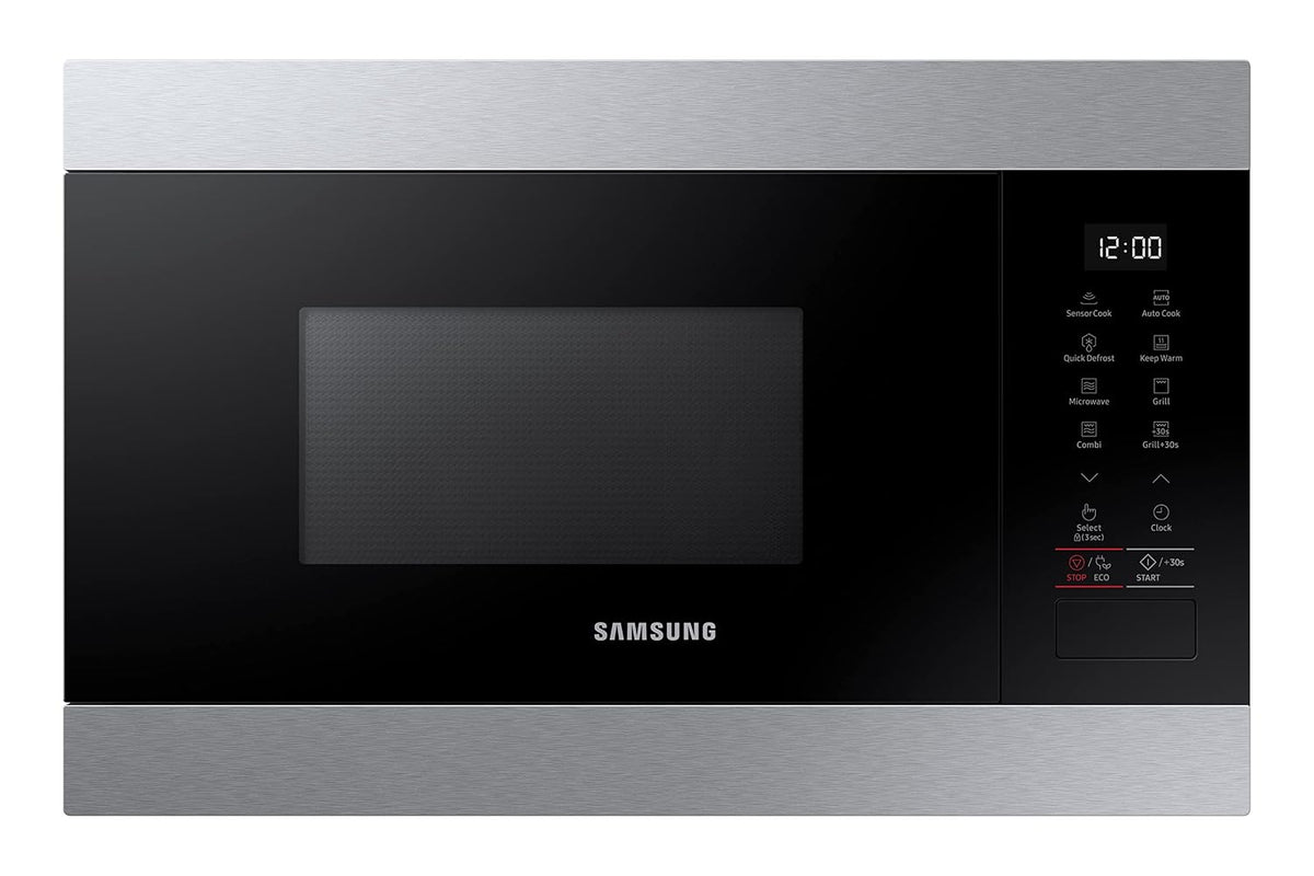 Samsung MG22M8274CT Mikrowelle, 22 L, 850 W, 1100 W, Silber/Schwarz, aus Edelstahl und Stahl