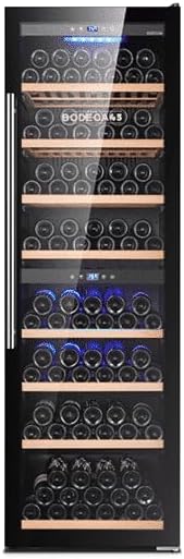Weinkühlschrank BODEGA43-180, 41 dB, aus Glas, verstellbar, Schwarz