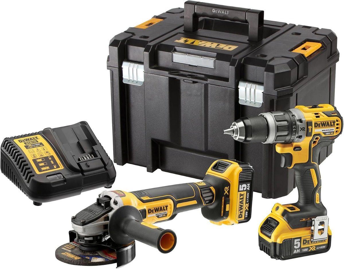 DEWALT DCK2080P2T-QW Akku-Bohrschrauber, 18 V, mit LED, bürstenlos, Schwarz/Gelb